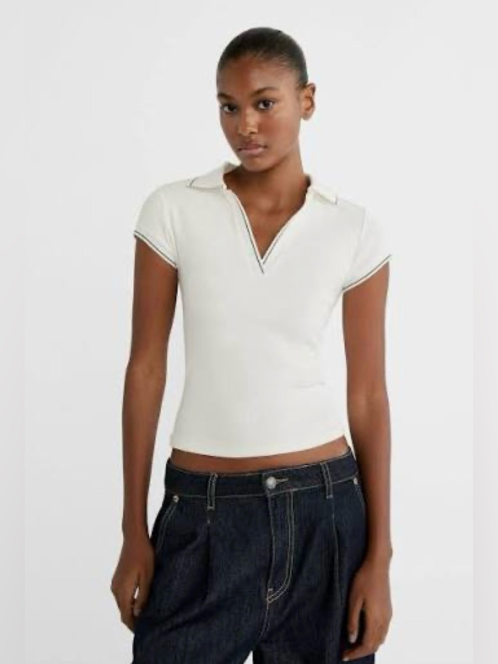 Stradivarius Contrast Binding Polo